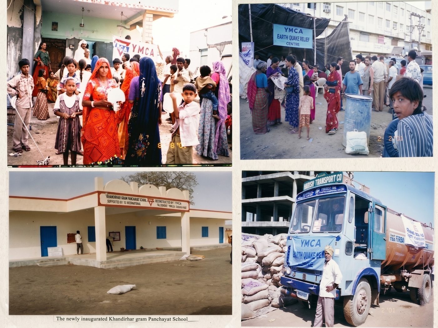 YMCA Gandhidham earthquake relief efforts in Kutch, 2001